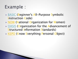 Acronymy and blending | PPT