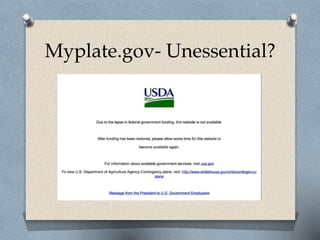 Myplate.gov- Unessential?
 