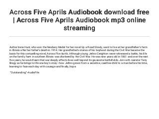 Across five aprils study guide picture