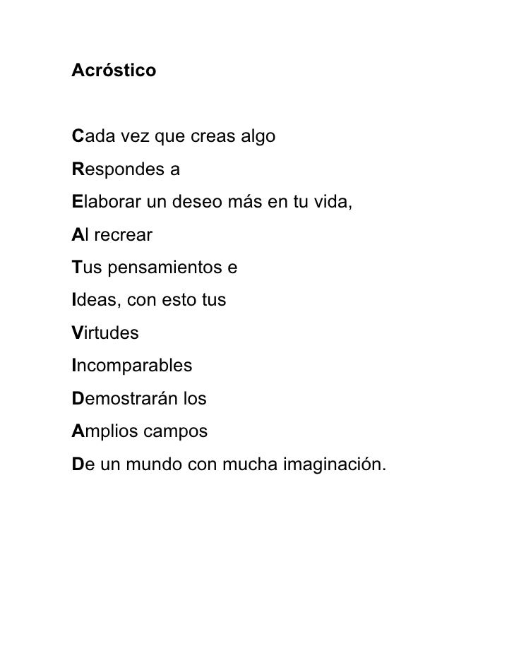 Acrostico Acrostico