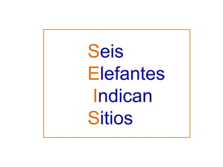 S eis E lefantes I ndican S itios 