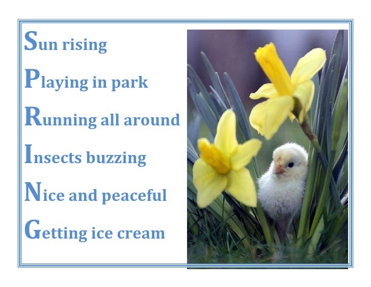 Acrostic Spring Poetry