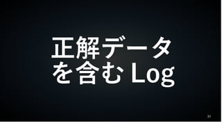 31
正解データ
を含む Log
 
