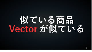63
似ている商品
Vector が似ている
 