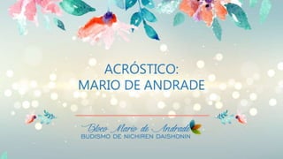 Acróstico Mario de Andrade