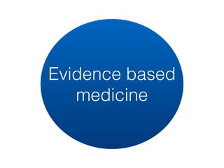 Evidence based
medicine
 