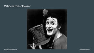@davearonsonwww.Codosaur.us
Who is this clown?
 
