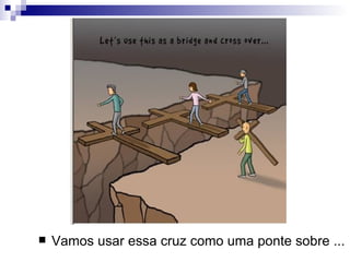 Vamos usar essa cruz como uma ponte sobre ...  