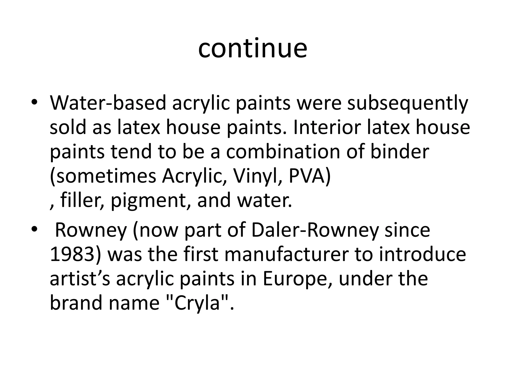 Acrylic enamel paints PPT