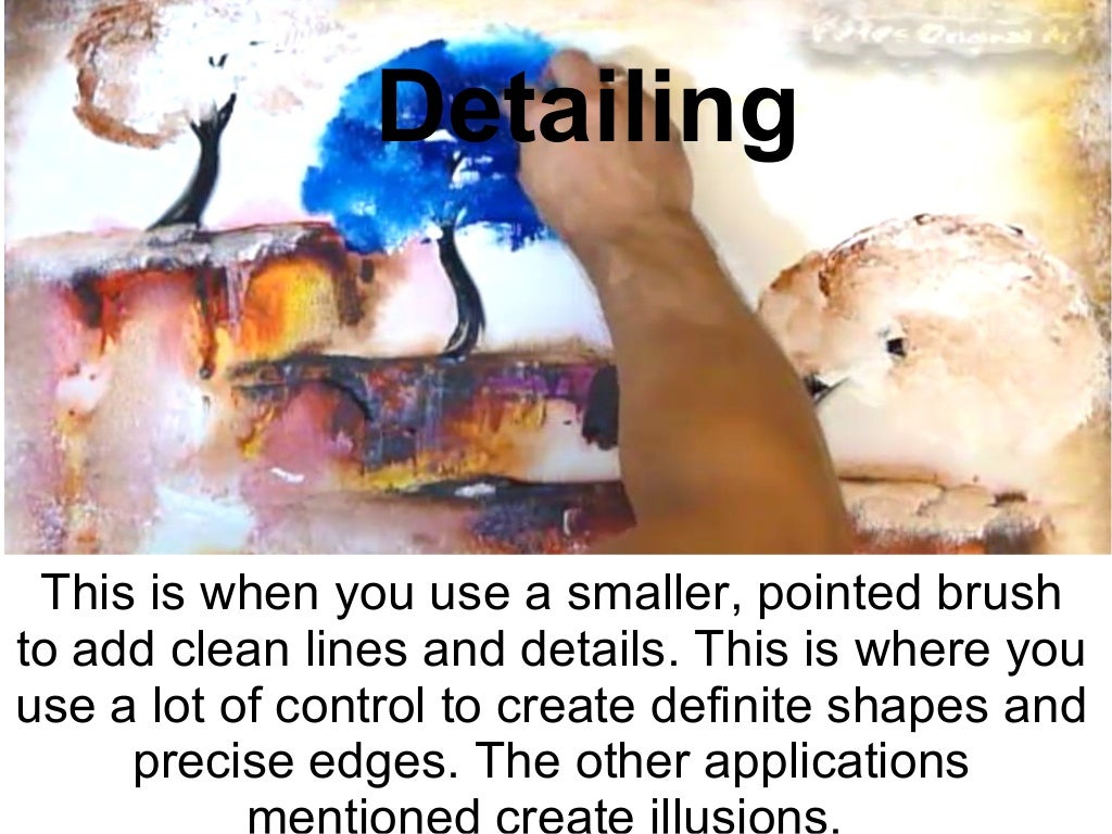 Acrylic paint application techniques