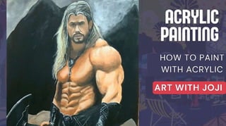 Thor acrylic painting