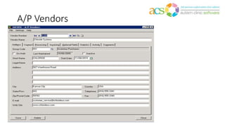 A/P Vendors
 