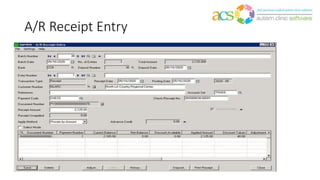 A/R Receipt Entry
 