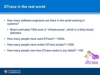 Dtrace Visual Analysis Performance analysis and troubleshooting using DTrace | PPTX