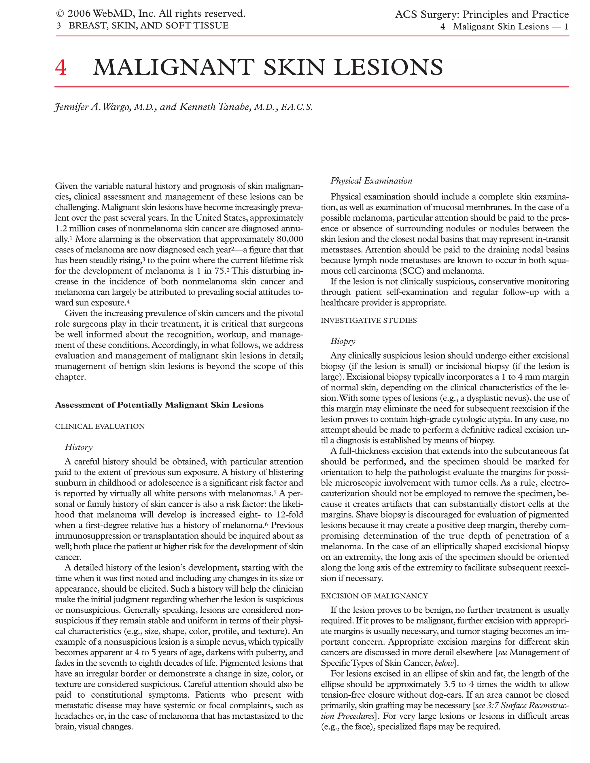 Acs0304 Surgical Management Of Melanoma And Other Skin Cancers | PDF