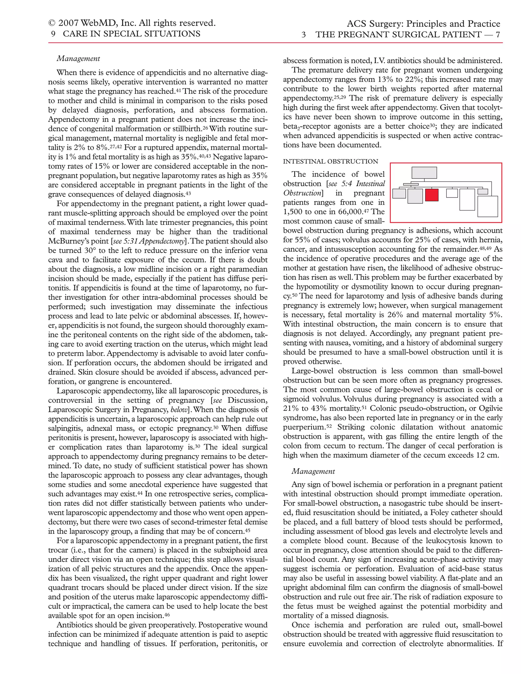 Acs Appendix Acs0903 The Pregnant Surgical Patient | PDF