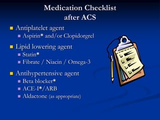 Arb Checklist Acute coronary syndrome in emergency department | PPTX