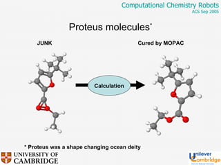 Proteus molecules * Calculation JUNK     Cured by MOPAC * Proteus was a shape changing ocean deity 