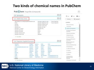 Chemical Structure Standardization and Synonym Filtering in PubChem | PPTX