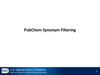 Chemical Structure Standardization and Synonym Filtering in PubChem | PPTX