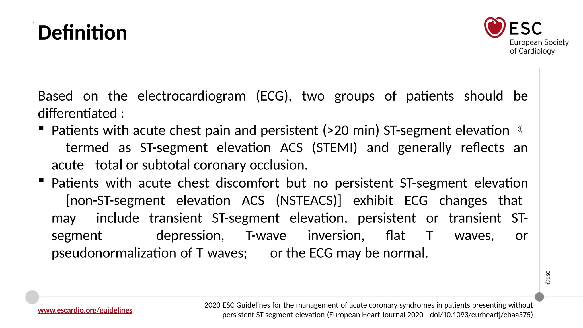 2023 ESC Guidelines for the management of ACS | PPTX