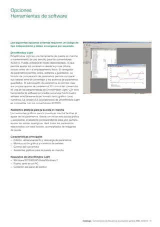 ACS310 INFORMACIÓN TÉCNICA | PDF