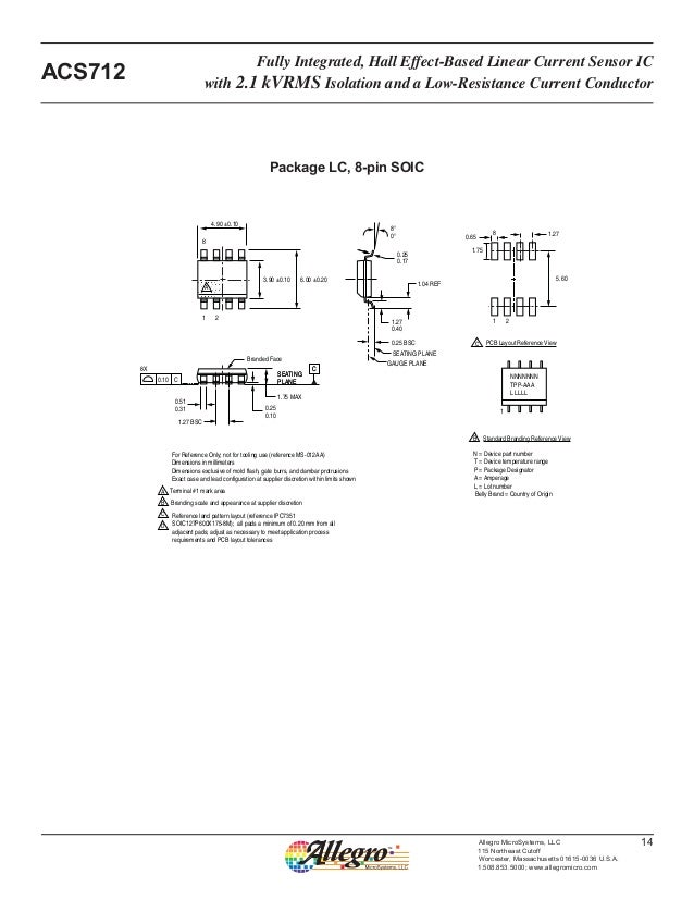 Датчик тока acs712 datasheet