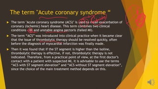 Acute coronary syndrome and myocardial infarction | PDF