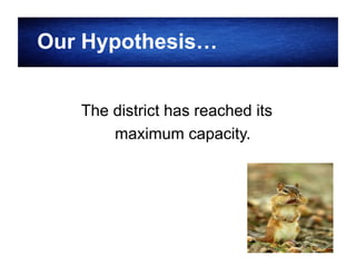 Our Hypothesis…
The district has reached its
maximum capacity.

4

 