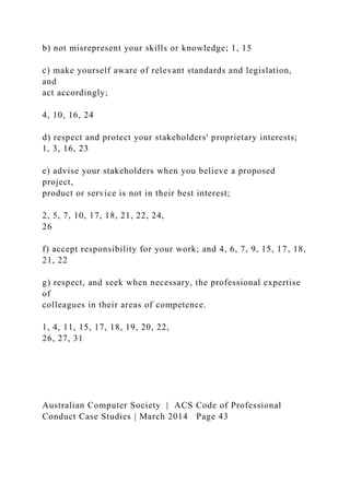 ACS Code of Professional Conduct Case Studies .docx