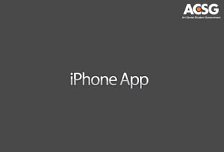 ACSG iPhone App Proposal