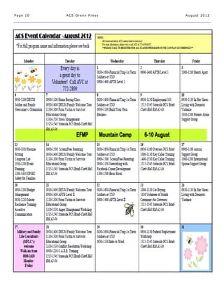 Page 10   ACS Green Press   August 2012
 