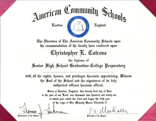 American Community Schools High school Diploma