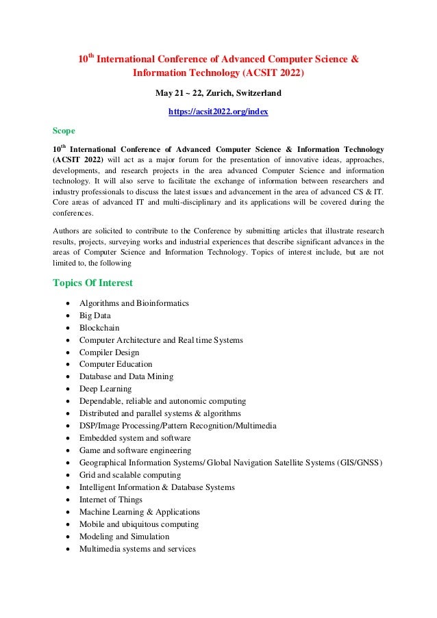 10th International Conference of Advanced Computer Science ... image.