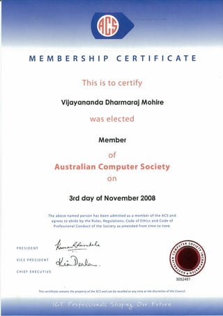 Australian Computer Society member