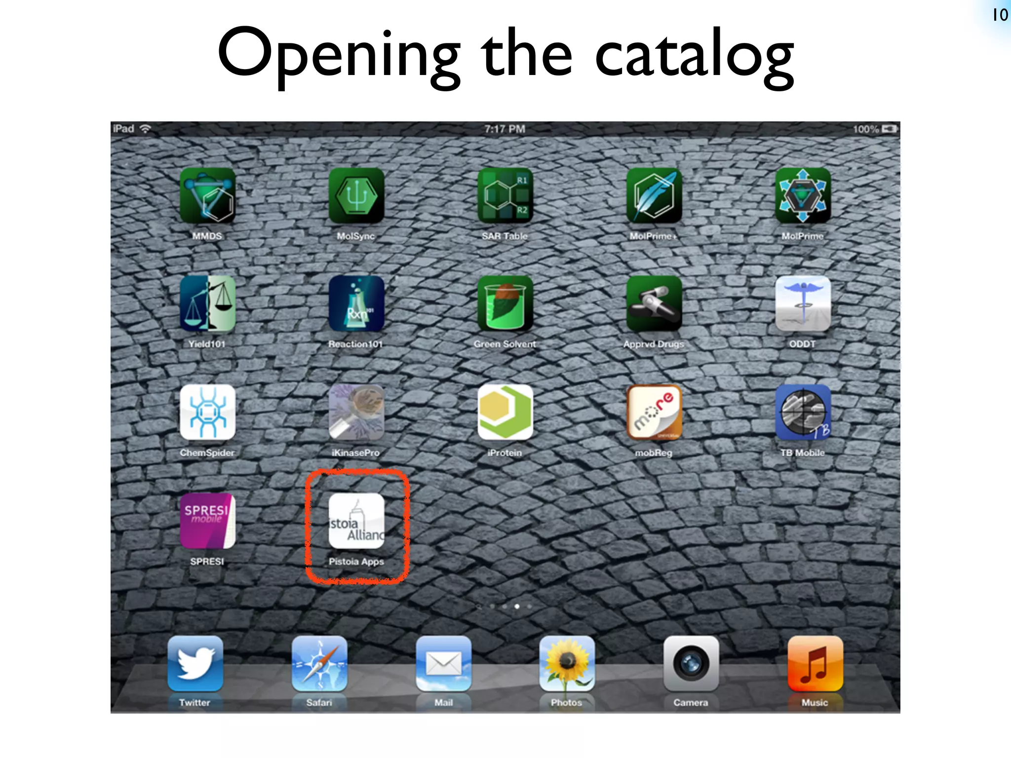 10


Opening the catalog
 