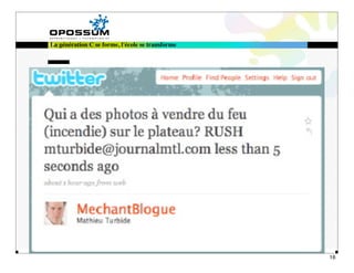 La génération C se forme, l'école se transforme




                                                  16
                                                       16
 