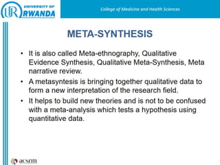 Introduction to Systematic Reviews and Meta-analyses by Dr Thierry ...