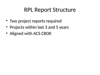 Why is an ACS RPL Report Required for ICT Applicants? | PPTX