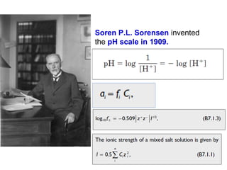 Soren P.L. Sorensen invented
the pH scale in 1909.
 