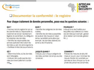 Documenter la conformité : le registre
 