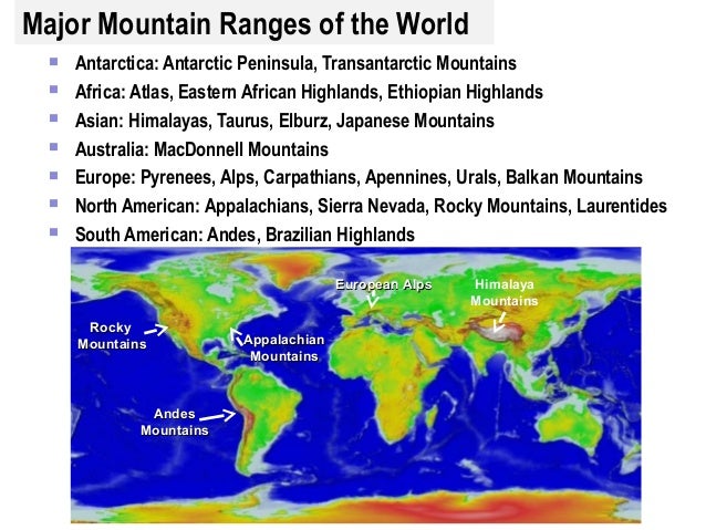 Geomorphology At A Glance Major Landforms