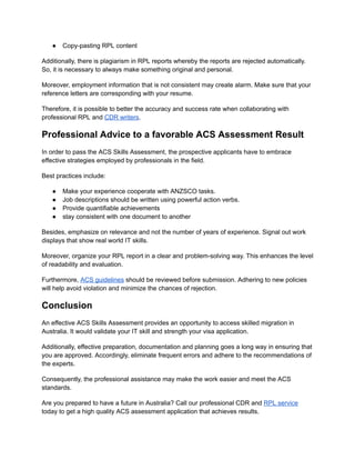ACS skills assesment |Complete Skill Assessments Guide | PDF