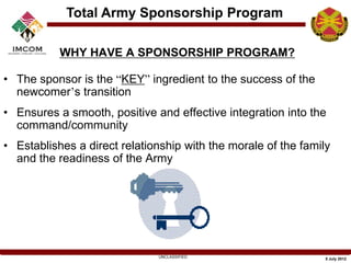 Army Community Service - Sponsorship Training | PPTX