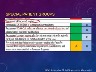 SPECIAL PATIENT GROUPS
JACC. September 23, 2014. Accepted Manuscript
 