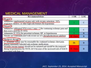 MEDICAL MANAGEMENT
JACC. September 23, 2014. Accepted Manuscript
 