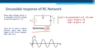 Sinusoidal response of RC Network

 