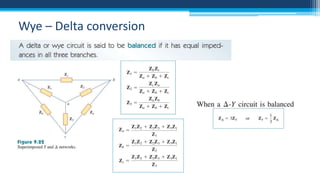 Wye – Delta conversion

 