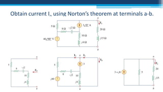 Obtain current Io using Norton’s theorem at terminals a-b.

 