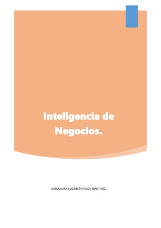 Inteligencia de
Negocios.
KASSANDRA ELIZABETH PUGA MARTINEZ
 